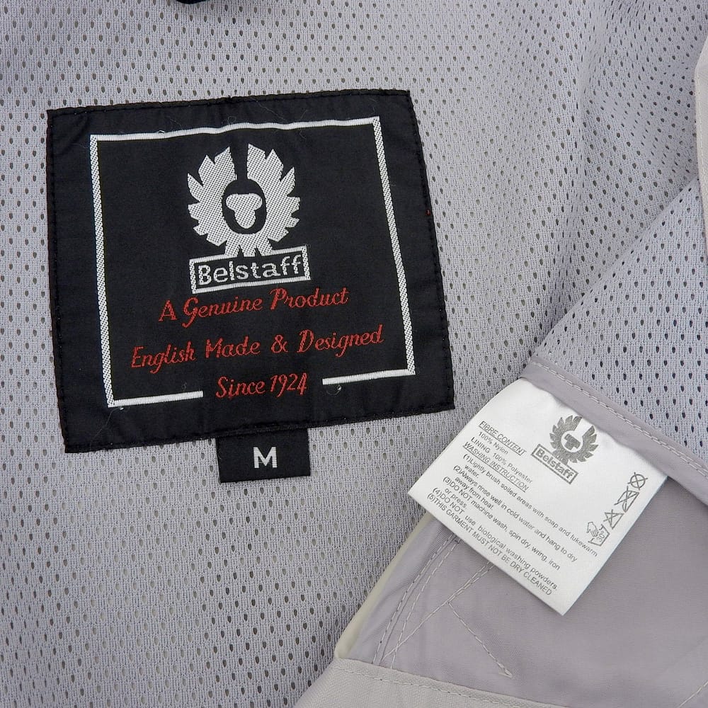 BELSTAFF ベルスタッフ ナイロン モーターサイクル ジャケット メンズ ライトグレー M ジャケット M