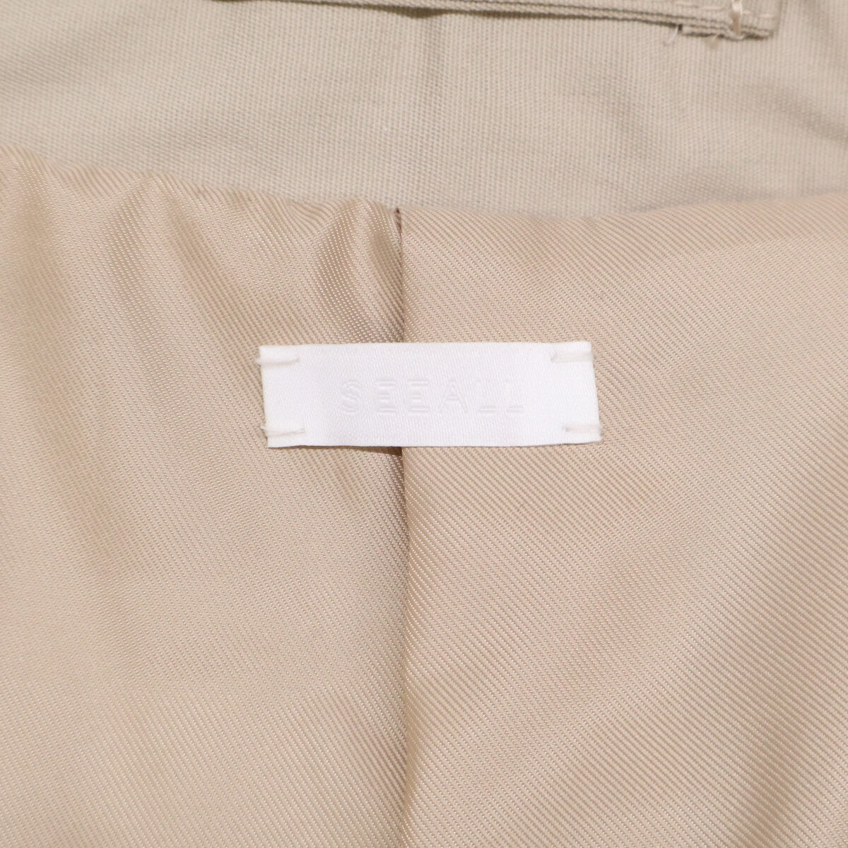 SEEALL シーオール SAU33 CT602 ﾍﾞｰｼﾞｭ RECONSTRUCTED TRENCH 再構築ﾄﾚﾝﾁｺｰﾄ コート 2