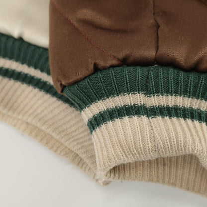 TAILOR TOYO テーラ―東洋 M18484 ﾌﾞﾗｯｸ×ﾎﾜｲﾄ 虎･舞妓･牡丹･富士 ﾘﾊﾞｰｼﾌﾞﾙｽｶｼﾞｬﾝ ジャケット L