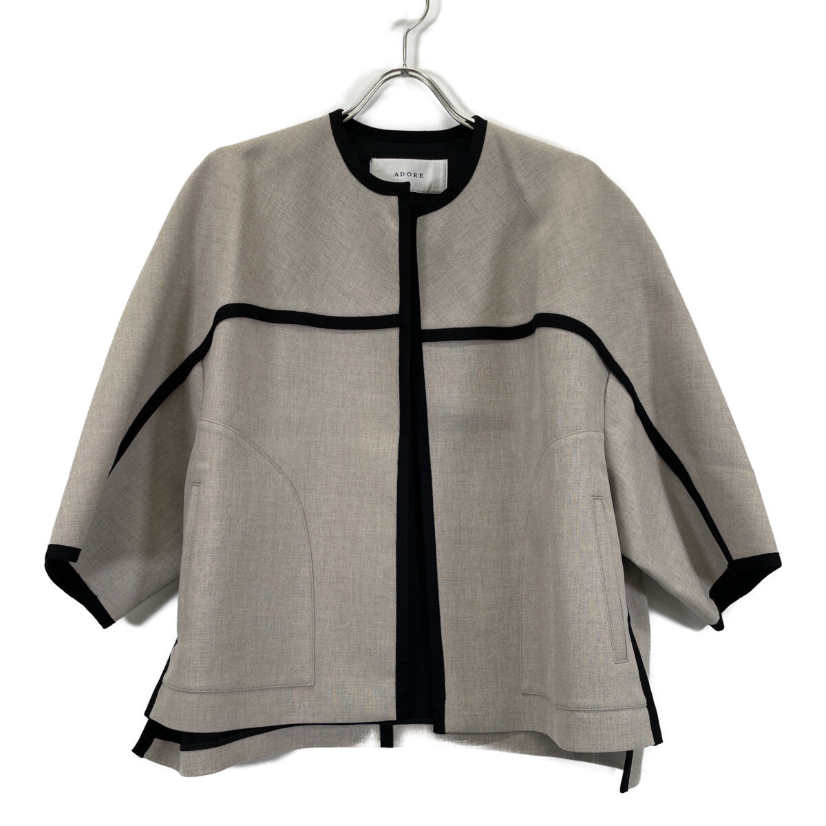 ADORE アドーア 531-2150308 ﾍﾞｰｼﾞｭ ｷﾞﾏﾎﾞﾝﾃﾞｨﾝｸﾞﾊﾟｲﾋﾟﾝｸﾞｼﾞｬｹｯﾄ ジャケット 38