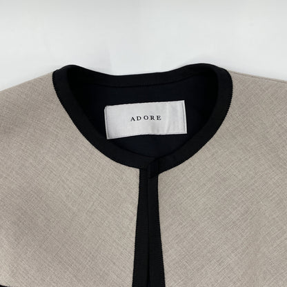 ADORE アドーア 531-2150308 ﾍﾞｰｼﾞｭ ｷﾞﾏﾎﾞﾝﾃﾞｨﾝｸﾞﾊﾟｲﾋﾟﾝｸﾞｼﾞｬｹｯﾄ ジャケット 38
