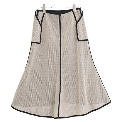ADORE アドーア 531-2120303 ﾍﾞｰｼﾞｭ 2TONEﾒｯｼｭﾏｰﾒｲﾄﾞｽｶｰﾄ スカート 38