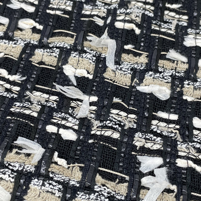 ADORE アドーア 531-2110100 ﾌﾞﾗｯｸ MALIHAﾐｯｸｽﾂｲｰﾄﾞﾌﾞﾗｳｽ トップス 38