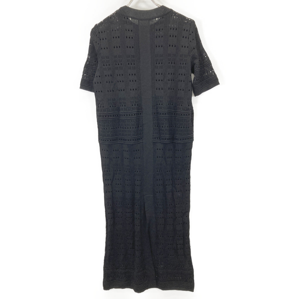 ADORE アドーア 531-0174503 ﾌﾞﾗｯｸ ﾚｰｼｰﾆｯﾄﾜﾝﾋﾟｰｽ ワンピース 38