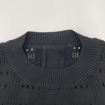 ADORE アドーア 531-0174503 ﾌﾞﾗｯｸ ﾚｰｼｰﾆｯﾄﾜﾝﾋﾟｰｽ ワンピース 38