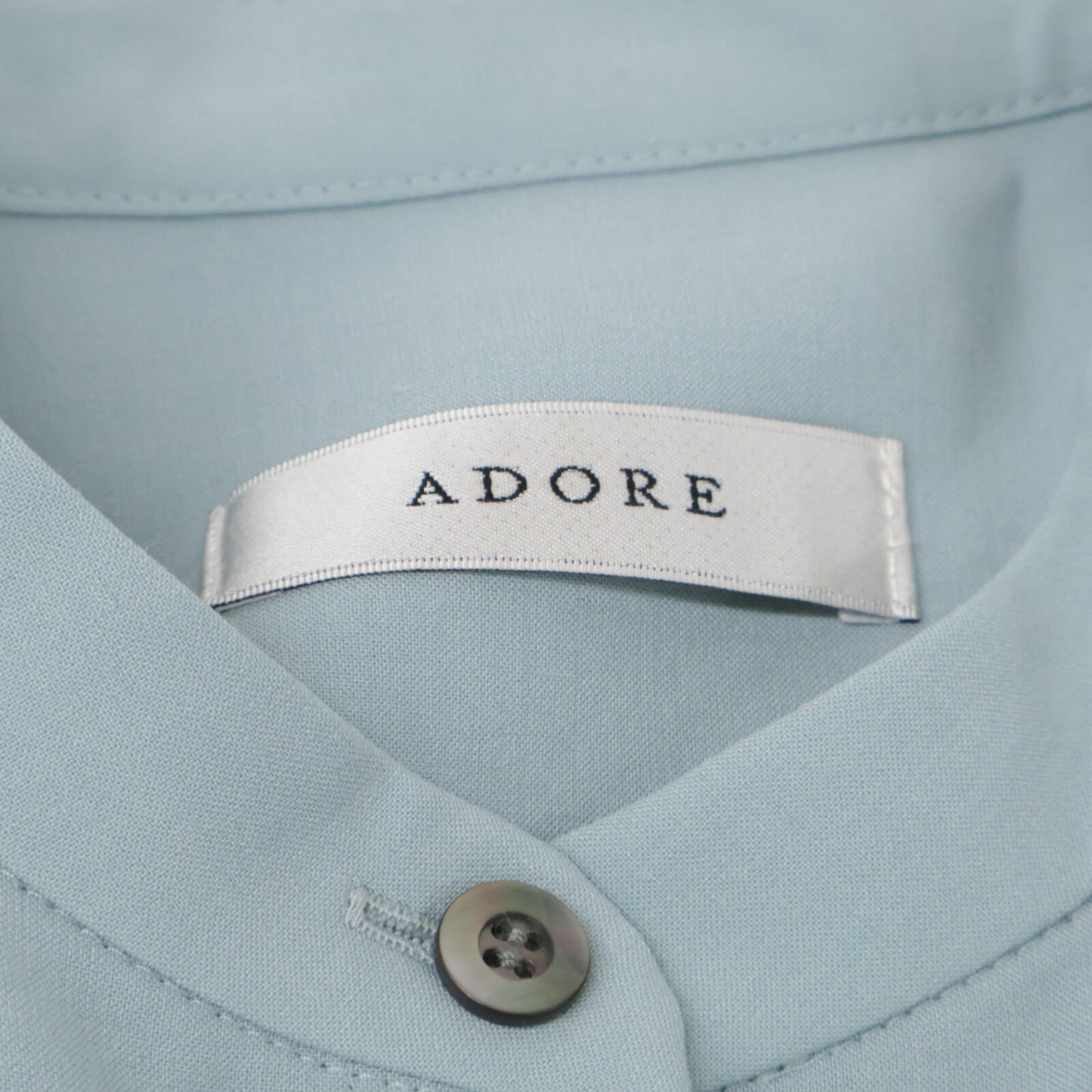 ADORE アドーア 531-0240708 ﾗｲﾄﾌﾞﾙｰ ﾌｧｲﾝｽﾄﾚｯﾁﾜﾝﾋﾟｰｽ ワンピース 38