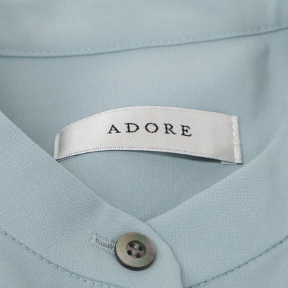 ADORE アドーア 531-0240708 ﾗｲﾄﾌﾞﾙｰ ﾌｧｲﾝｽﾄﾚｯﾁﾜﾝﾋﾟｰｽ ワンピース 38