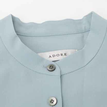 ADORE アドーア 531-0240708 ﾗｲﾄﾌﾞﾙｰ ﾌｧｲﾝｽﾄﾚｯﾁﾜﾝﾋﾟｰｽ ワンピース 38