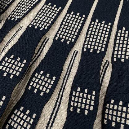 ADORE アドーア 531-0174308 ﾌﾞﾗｯｸ×ﾍﾞｰｼﾞｭ ｼﾞｬｶﾞｰﾄﾞﾌﾟﾘｰﾂﾆｯﾄﾜﾝﾋﾟｰｽ ワンピース 38