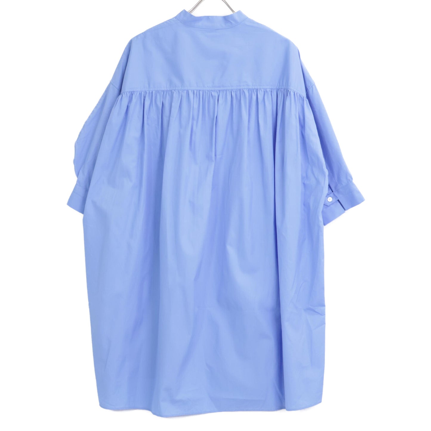 Whim Gazette ウィムガゼット ﾌﾞﾙｰ ﾉｰｶﾗｰ 刺繍ﾁｭﾆｯｸｼｬﾂ トップス F