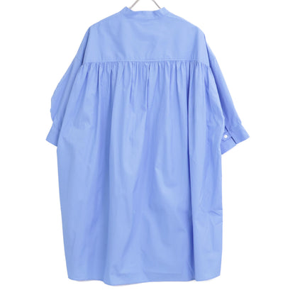 Whim Gazette ウィムガゼット ﾌﾞﾙｰ ﾉｰｶﾗｰ 刺繍ﾁｭﾆｯｸｼｬﾂ トップス F