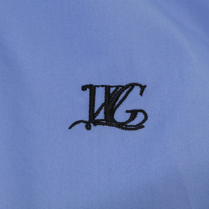 Whim Gazette ウィムガゼット ﾌﾞﾙｰ ﾉｰｶﾗｰ 刺繍ﾁｭﾆｯｸｼｬﾂ トップス F