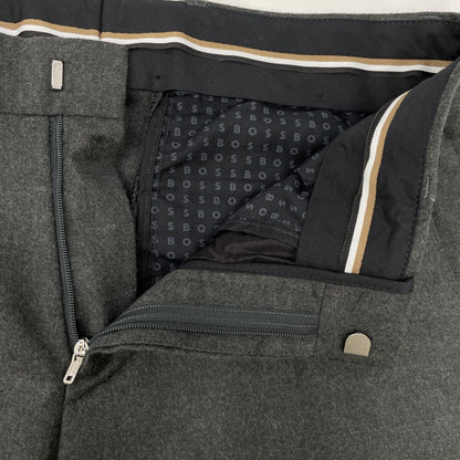 BOSS ボス ﾁｬｺｰﾙ ｳｰﾙﾎﾟﾘ ｻｲﾄﾞﾍﾞﾝﾂ 2Bｼﾞｬｹｯﾄ/ﾊﾟﾝﾂ ｽｰﾂ スーツ セットアップ 44