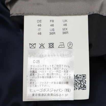 BOSS ボス ﾀﾞｰｸﾌﾞﾙｰ ｳｰﾙｶｼﾐﾔ 3Bﾁｪｽﾀｰｺｰﾄ コート 46