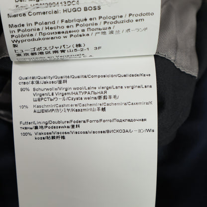 BOSS ボス ﾀﾞｰｸﾌﾞﾙｰ ｳｰﾙｶｼﾐﾔ 3Bﾁｪｽﾀｰｺｰﾄ コート 46