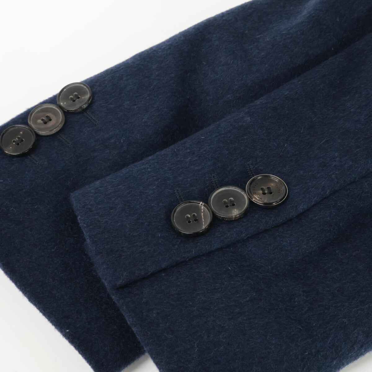 BOSS ボス ﾀﾞｰｸﾌﾞﾙｰ ｳｰﾙｶｼﾐﾔ 3Bﾁｪｽﾀｰｺｰﾄ コート 46