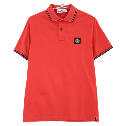 STONE ISLAND ストーンアイランド 鹿の子 スリムフィット スクエアロゴ半袖ポロシャツ トップス L