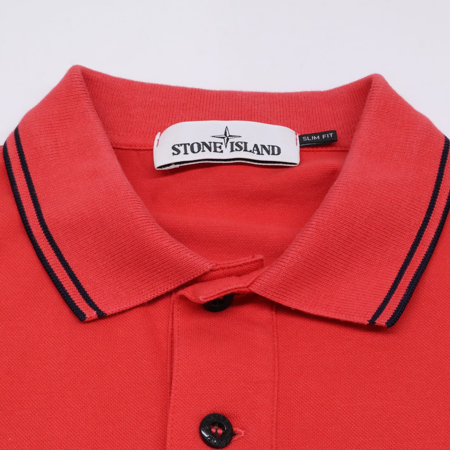 STONE ISLAND ストーンアイランド 鹿の子 スリムフィット スクエアロゴ半袖ポロシャツ トップス L