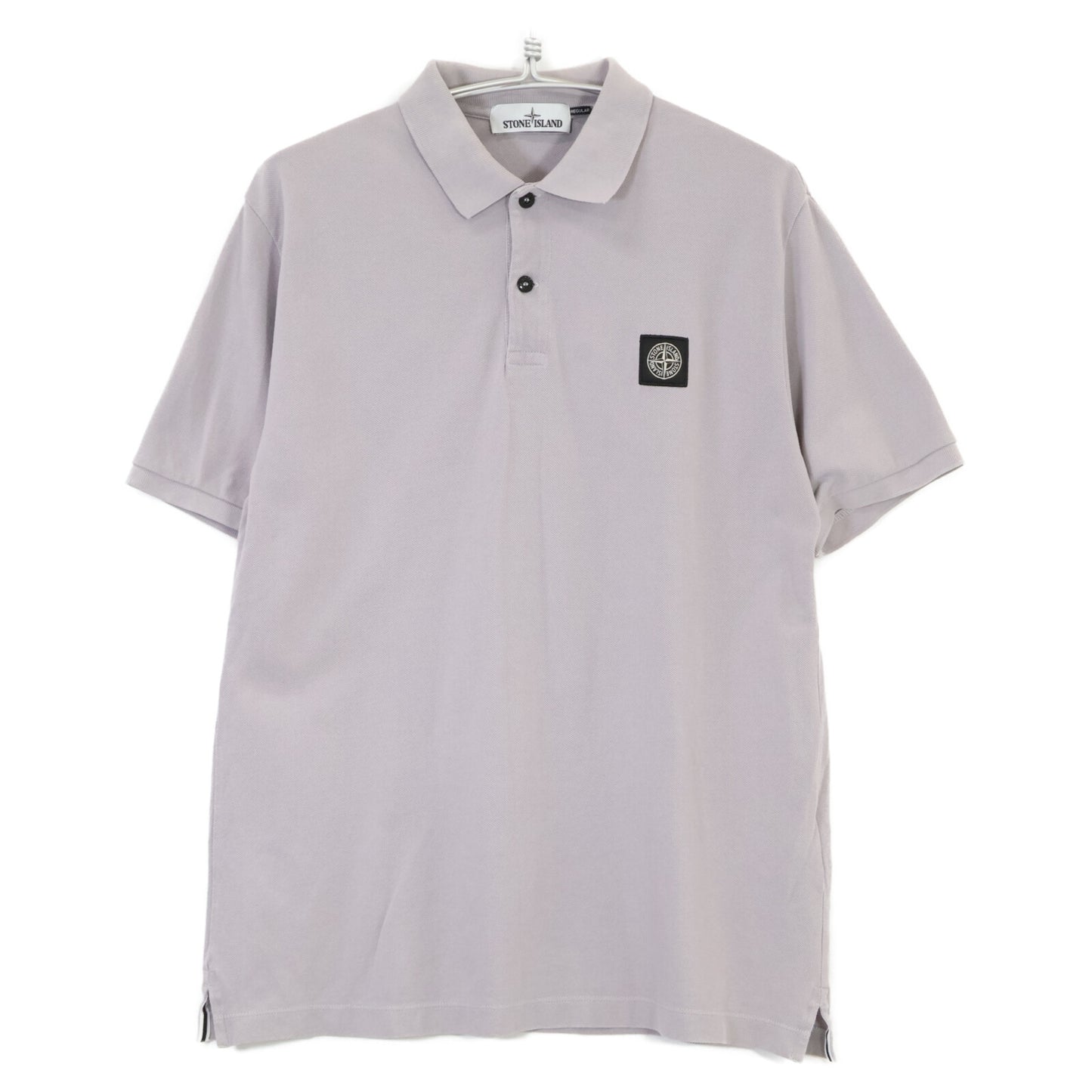 STONE ISLAND ストーンアイランド 721522R39 鹿の子 レギュラーフィット スクエアロゴ半袖ポロシャツ トップス L