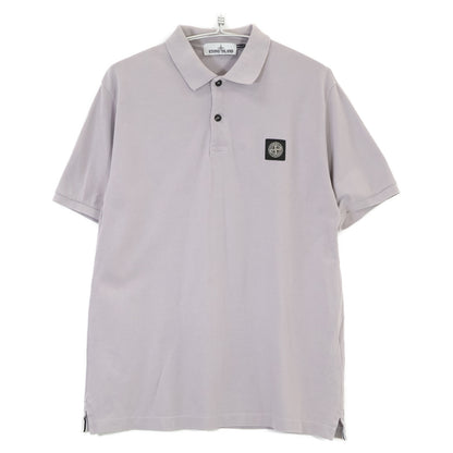 STONE ISLAND ストーンアイランド 721522R39 鹿の子 レギュラーフィット スクエアロゴ半袖ポロシャツ トップス L