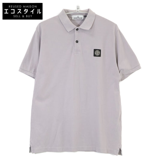STONE ISLAND ストーンアイランド 721522R39 鹿の子 レギュラーフィット スクエアロゴ半袖ポロシャツ トップス L