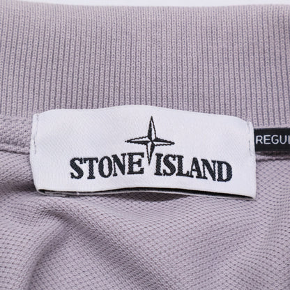 STONE ISLAND ストーンアイランド 721522R39 鹿の子 レギュラーフィット スクエアロゴ半袖ポロシャツ トップス L