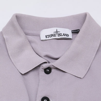STONE ISLAND ストーンアイランド 721522R39 鹿の子 レギュラーフィット スクエアロゴ半袖ポロシャツ トップス L