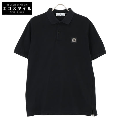 STONE ISLAND ストーンアイランド 721522R39 鹿の子 レギュラーフィット スクエアロゴ半袖ポロシャツ トップス M