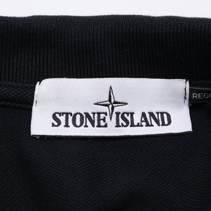 STONE ISLAND ストーンアイランド 721522R39 鹿の子 レギュラーフィット スクエアロゴ半袖ポロシャツ トップス M