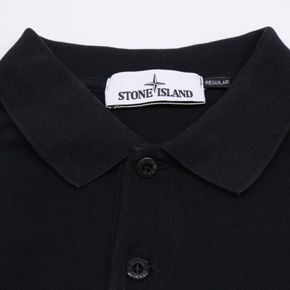 STONE ISLAND ストーンアイランド 721522R39 鹿の子 レギュラーフィット スクエアロゴ半袖ポロシャツ トップス M