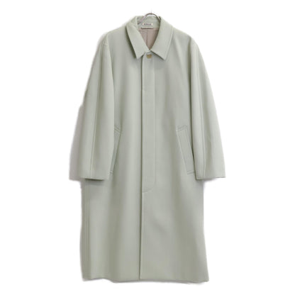 AURALEE オーラリー 25年製 A25SC01SW ﾗｲﾄｸﾞﾘｰﾝ ｽﾎﾟﾝｼﾞｳｰﾙﾂｲｰﾙ ｽﾃﾝｶﾗｰｺｰ コート 3