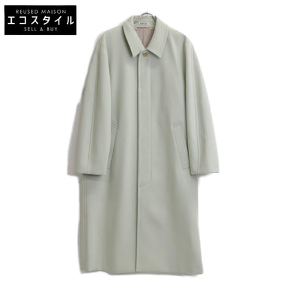 AURALEE オーラリー 25年製 A25SC01SW ﾗｲﾄｸﾞﾘｰﾝ ｽﾎﾟﾝｼﾞｳｰﾙﾂｲｰﾙ ｽﾃﾝｶﾗｰｺｰ コート 3