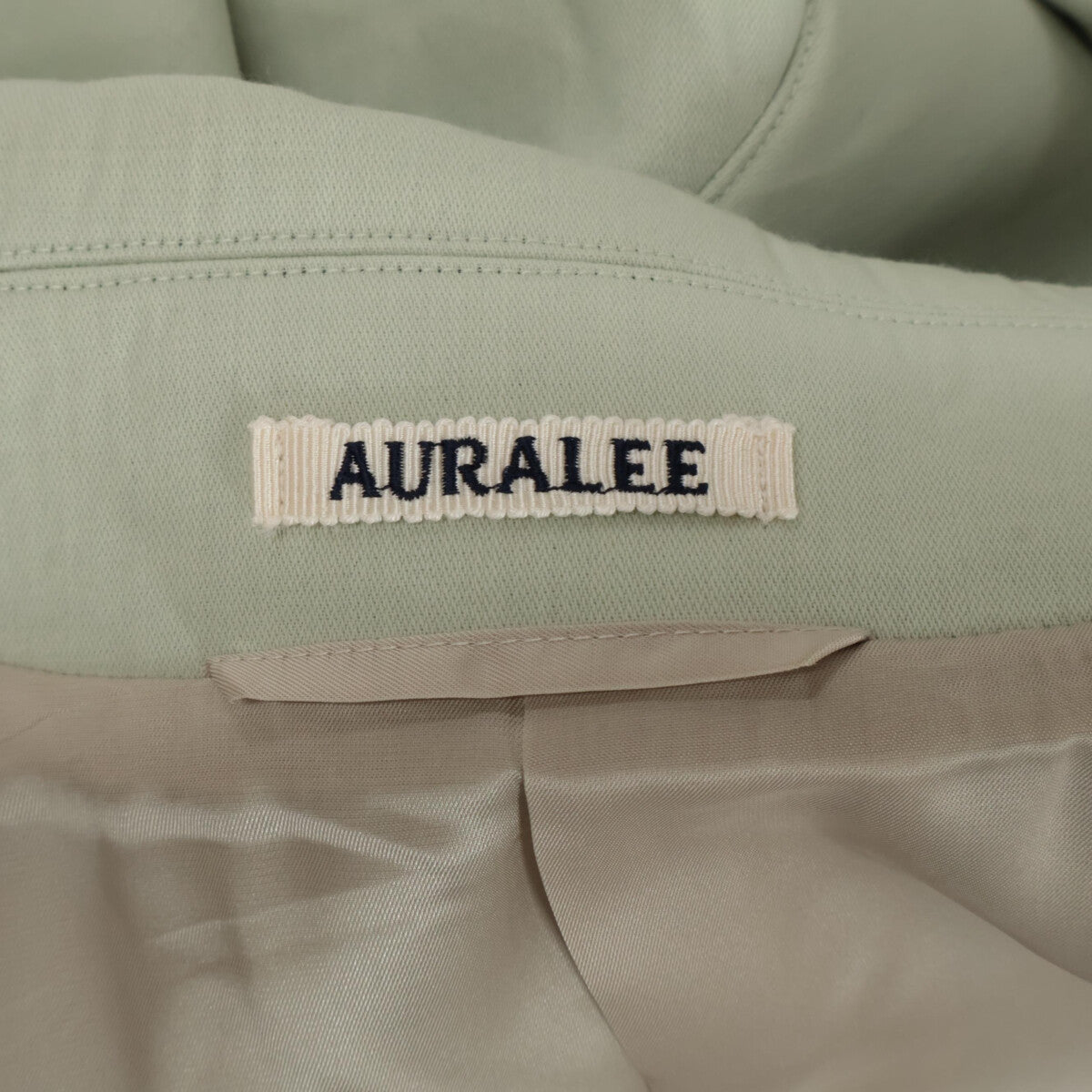 AURALEE オーラリー 25年製 A25SC01SW ﾗｲﾄｸﾞﾘｰﾝ ｽﾎﾟﾝｼﾞｳｰﾙﾂｲｰﾙ ｽﾃﾝｶﾗｰｺｰ コート 3