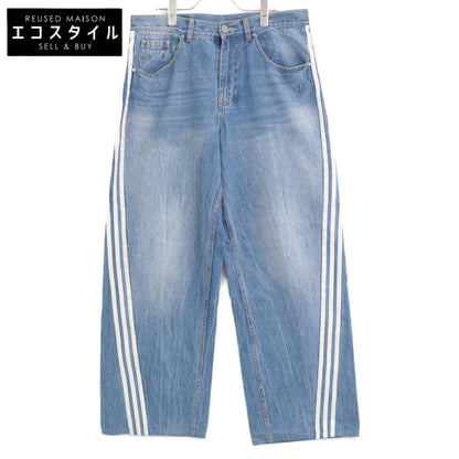 adidas アディダス 24年製 JX1606 ﾌﾞﾙｰ ﾙｰｽﾞﾌｨｯﾄﾃﾞﾆﾑﾊﾟﾝﾂ ボトムス 32