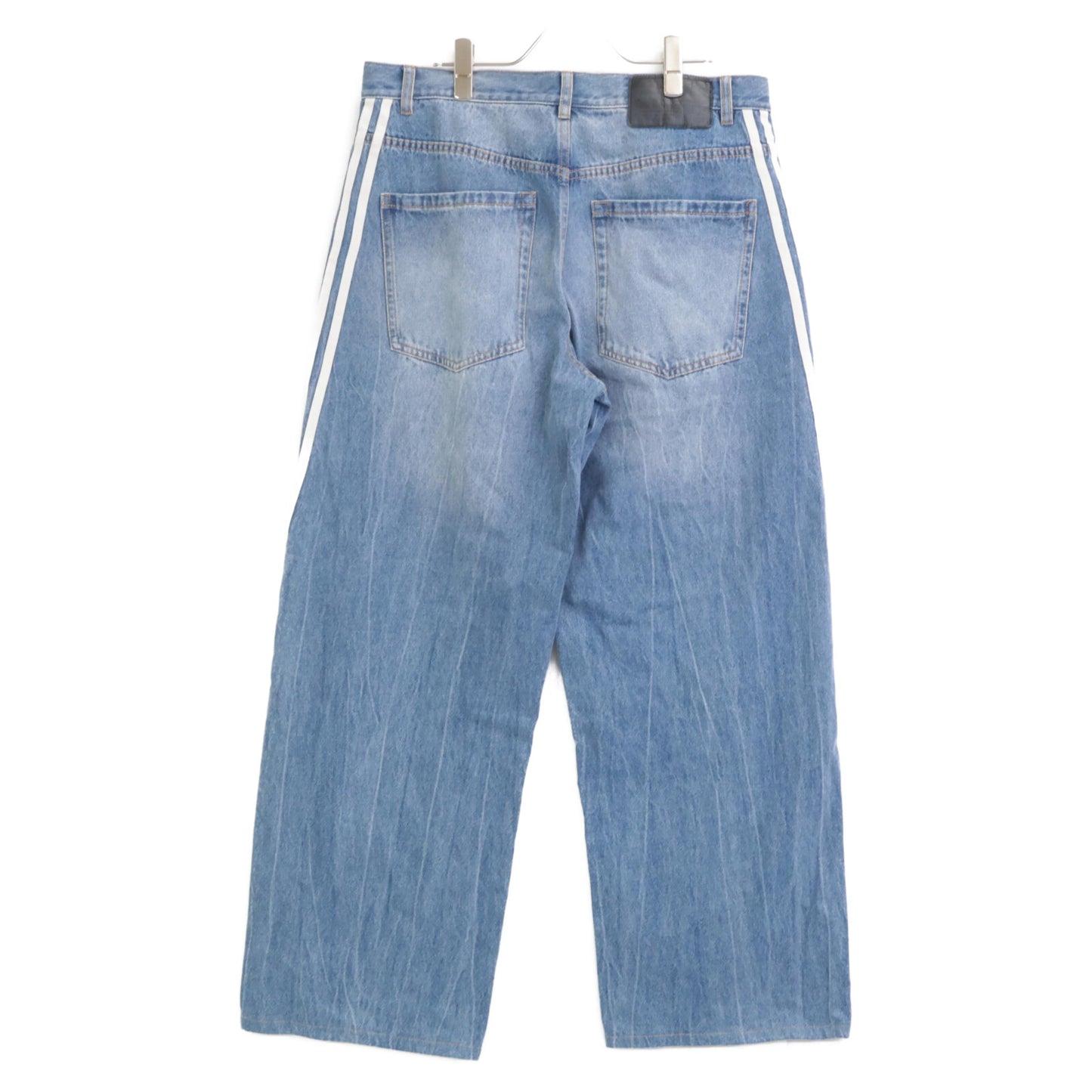 adidas アディダス 24年製 JX1606 ﾌﾞﾙｰ ﾙｰｽﾞﾌｨｯﾄﾃﾞﾆﾑﾊﾟﾝﾂ ボトムス 32