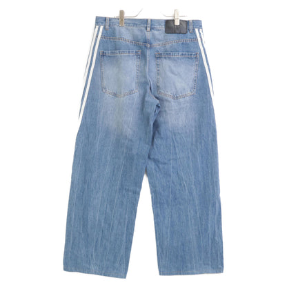 adidas アディダス 24年製 JX1606 ﾌﾞﾙｰ ﾙｰｽﾞﾌｨｯﾄﾃﾞﾆﾑﾊﾟﾝﾂ ボトムス 32