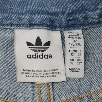 adidas アディダス 24年製 JX1606 ﾌﾞﾙｰ ﾙｰｽﾞﾌｨｯﾄﾃﾞﾆﾑﾊﾟﾝﾂ ボトムス 32