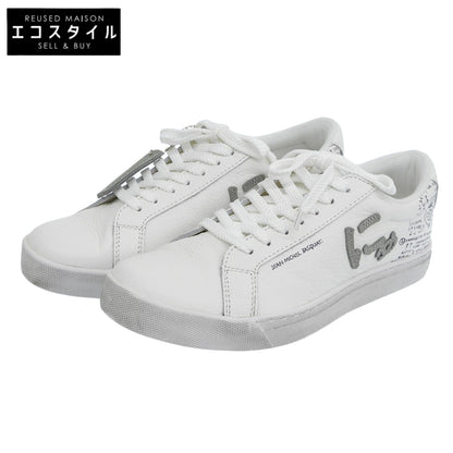 Sangacio サンガッチョ 未使用 SG8 にゅ～ず レザー アートワークデザイン ローカットスニーカー メンズ ホワイト 25.0cm シューズ 7(US)