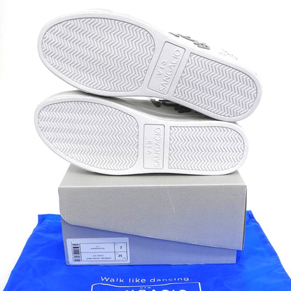 Sangacio サンガッチョ 未使用 SG8 にゅ～ず レザー アートワークデザイン ローカットスニーカー メンズ ホワイト 25.0cm シューズ 7(US)