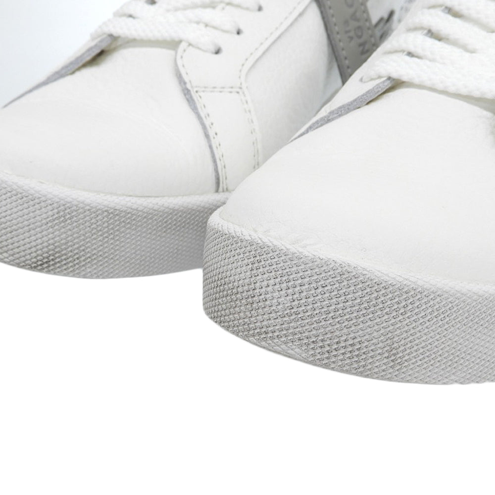 Sangacio サンガッチョ 未使用 SG8 にゅ～ず レザー アートワークデザイン ローカットスニーカー メンズ ホワイト 25.0cm シューズ 7(US)