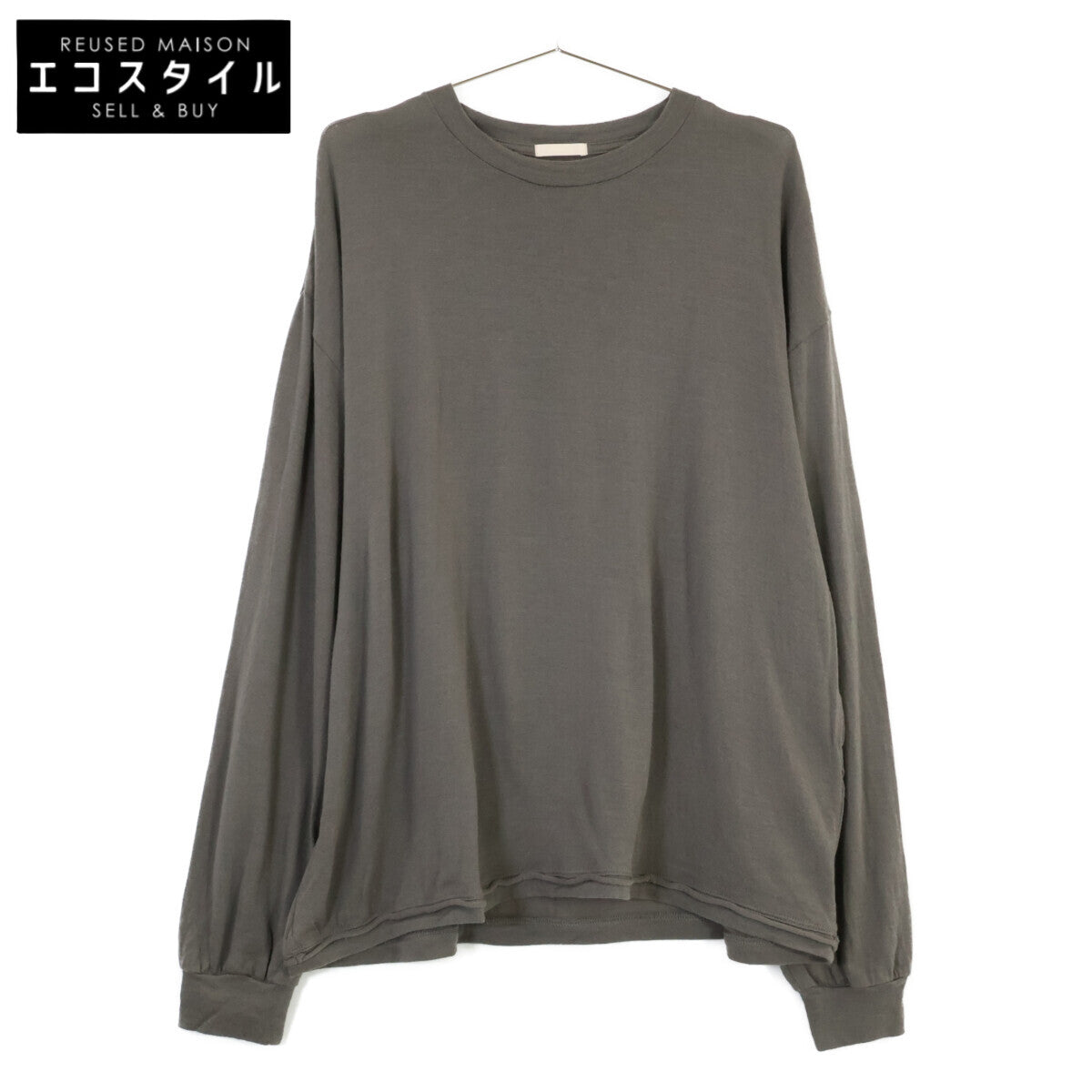 ULTERIOR アルテリア ULCS84-HC149 SAGE/ｶｰｷ ｽｰﾊﾟｰﾌｧｲﾝ ｳｰﾙ ｺｯﾄﾝ ﾌﾟﾙｵｰﾊﾞｰ トップス 4