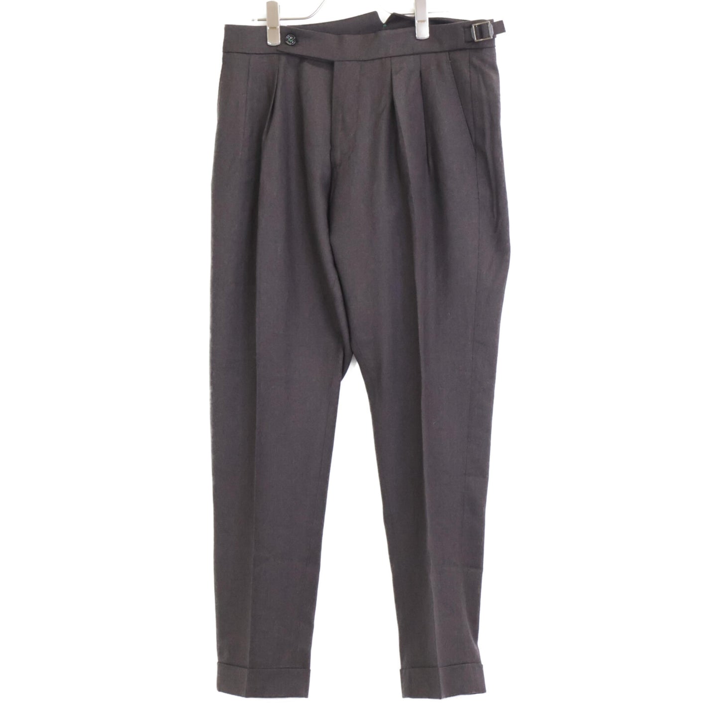 BERWICH ベルウィッチ RD5470 ﾌﾞﾗｳﾝ SCOTCH ｳｰﾙｻｷｿﾆｰ2ｲﾝﾌﾟﾘｰﾂｸﾛｯﾌﾟﾄﾞﾊﾟﾝﾂ ボトムス 46