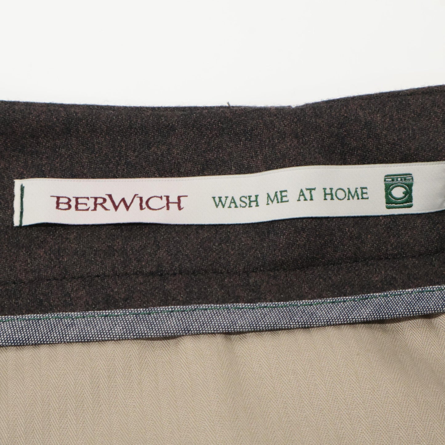 BERWICH ベルウィッチ RD5470 ﾌﾞﾗｳﾝ SCOTCH ｳｰﾙｻｷｿﾆｰ2ｲﾝﾌﾟﾘｰﾂｸﾛｯﾌﾟﾄﾞﾊﾟﾝﾂ ボトムス 46