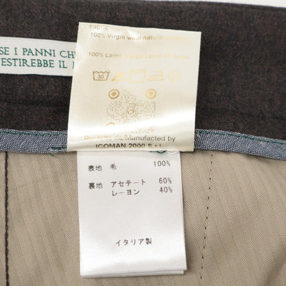 BERWICH ベルウィッチ RD5470 ﾌﾞﾗｳﾝ SCOTCH ｳｰﾙｻｷｿﾆｰ2ｲﾝﾌﾟﾘｰﾂｸﾛｯﾌﾟﾄﾞﾊﾟﾝﾂ ボトムス 46