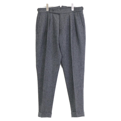 BERWICH ベルウィッチ AM1513 ｸﾞﾚｰ SCOTCH ﾂｨｰﾄﾞ ﾍﾘﾝﾎﾞｰﾝ ｽﾗｯｸｽ 2ｲﾝﾌﾟﾘｰﾂｸﾛｯﾌﾟﾄﾞﾊﾟﾝﾂ ボトムス 46