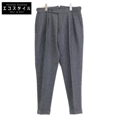 BERWICH ベルウィッチ AM1513 ｸﾞﾚｰ SCOTCH ﾂｨｰﾄﾞ ﾍﾘﾝﾎﾞｰﾝ ｽﾗｯｸｽ 2ｲﾝﾌﾟﾘｰﾂｸﾛｯﾌﾟﾄﾞﾊﾟﾝﾂ ボトムス 46