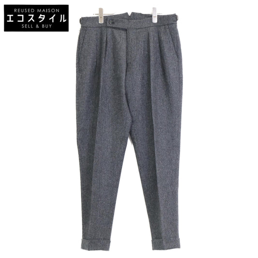 BERWICH ベルウィッチ AM1513 ｸﾞﾚｰ SCOTCH ﾂｨｰﾄﾞ ﾍﾘﾝﾎﾞｰﾝ ｽﾗｯｸｽ 2ｲﾝﾌﾟﾘｰﾂｸﾛｯﾌﾟﾄﾞﾊﾟﾝﾂ ボトムス 46