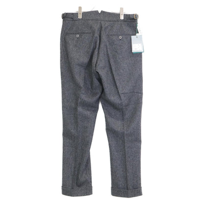 BERWICH ベルウィッチ AM1513 ｸﾞﾚｰ SCOTCH ﾂｨｰﾄﾞ ﾍﾘﾝﾎﾞｰﾝ ｽﾗｯｸｽ 2ｲﾝﾌﾟﾘｰﾂｸﾛｯﾌﾟﾄﾞﾊﾟﾝﾂ ボトムス 46