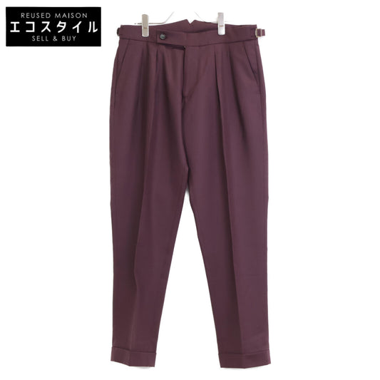 BERWICH ベルウィッチ VB8996 ﾚｯﾄﾞ SCOTCH 2ﾌﾟﾘｰﾂ ｱｼﾞｬｽﾀｰ付き ｳｰﾙ ﾊﾟﾝﾂ ボトムス 46