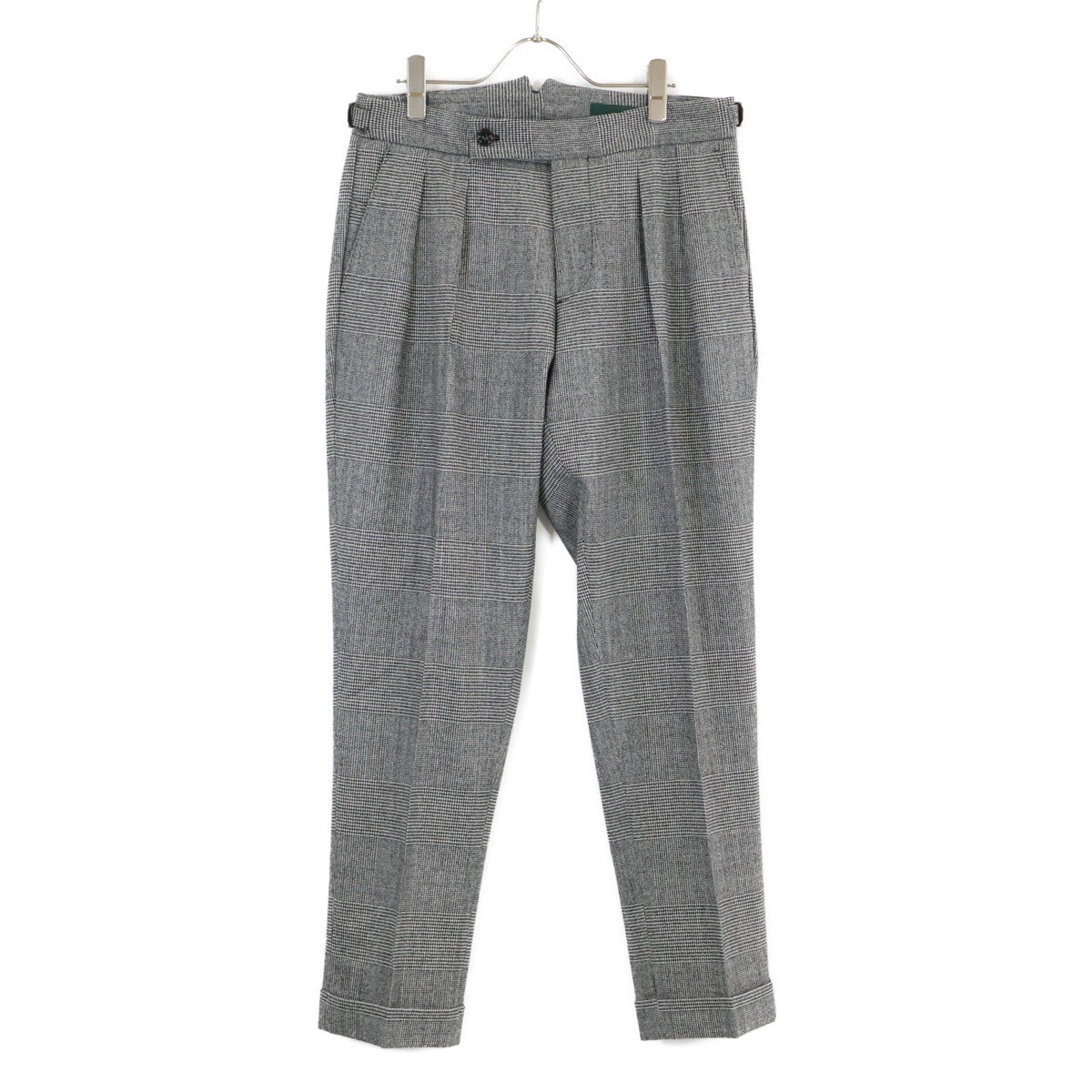 BERWICH ベルウィッチ RG1526X ｸﾞﾚｰ SCOTCH ｻｲﾄﾞﾞｱｼﾞｬｽﾀｰｸﾞﾚﾝﾁｪｯｸ2ｲﾝﾌﾟﾘｰﾂｸﾛｯﾌﾟﾄﾞﾊﾟﾝﾂ ボトムス 46